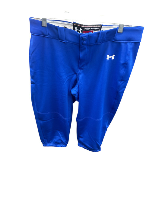 Vist Large View of Product Image Which is Used Under Armour U00099 BELTED CLOSED BOTTOM BB/SB Pant Womens Royal Blue LG