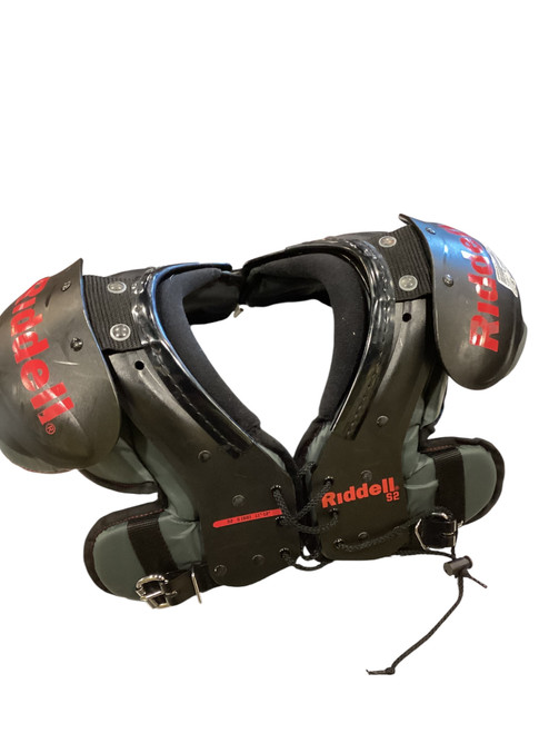 Vist Large View of Product Image Which is Used Riddell S2 SHOULDER PADS FB Shoulder Pads Black SM