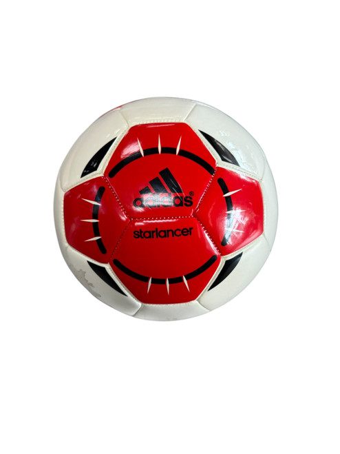 Vist Large View of Product Image Which is Used Adidas STARLANCER SZ 4 All Size Soccer Ball White/Black/Red 4