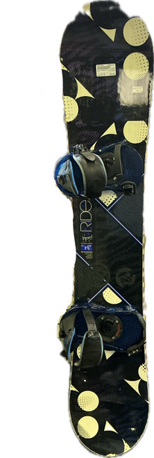 Vist Large View of Product Image Which is Used Ride COMPACT Womens S nowboard Only Black And Purple 147 cm