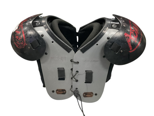 Vist Large View of Product Image Which is USED Adams ASP II FB Shoulder Pads Black LG