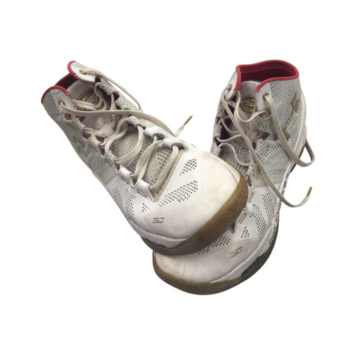 Vist Large View of Product Image Which is Used Under Armour Basketball Shoes M White Senior 9.5