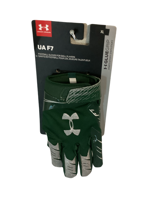 Vist Large View of Product Image Which is Used Under Armour F7 FB Gloves Green XL