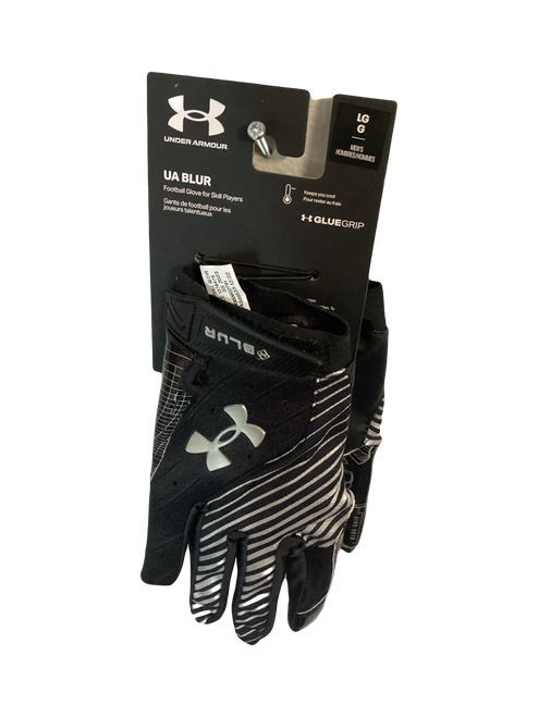 Vist Large View of Product Image Which is Used Under Armour BLUR FB Gloves Black LG