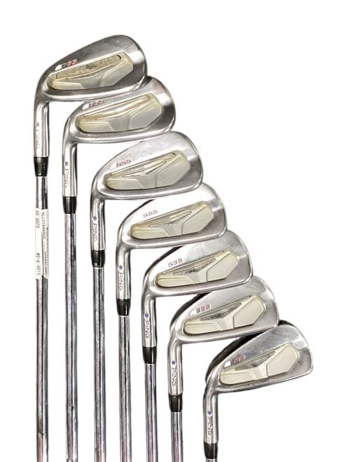 Vist Large View of Product Image Which is Used Ping S55 Mens Iron Set LH 4I-SW