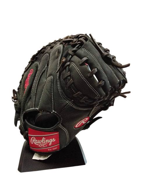 Vist Large View of Product Image Which is Used Rawlings D325BCM BB/SB Catchers RH Throw Black 32 1/2"