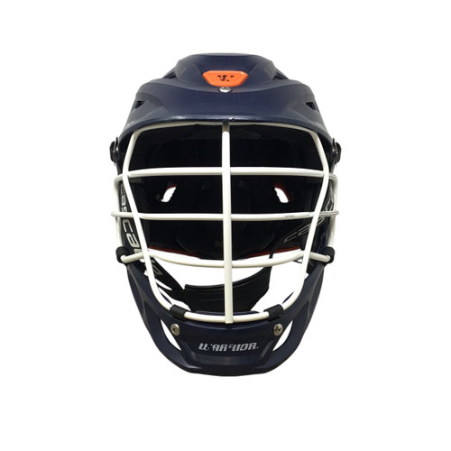 Vist Large View of Product Image Which is Used Warrior BURN Lacrosse Helmet Navy Blue MD