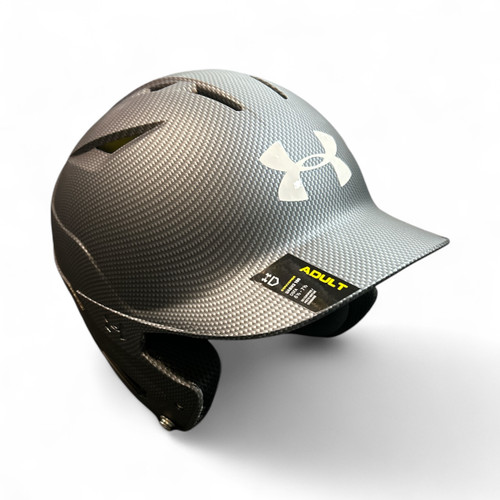 Vist Large View of Product Image Which is Used Under Armour BATTING HELMET 6 1/2- 7 1/2 Batting Helmet No Mask Black MD
