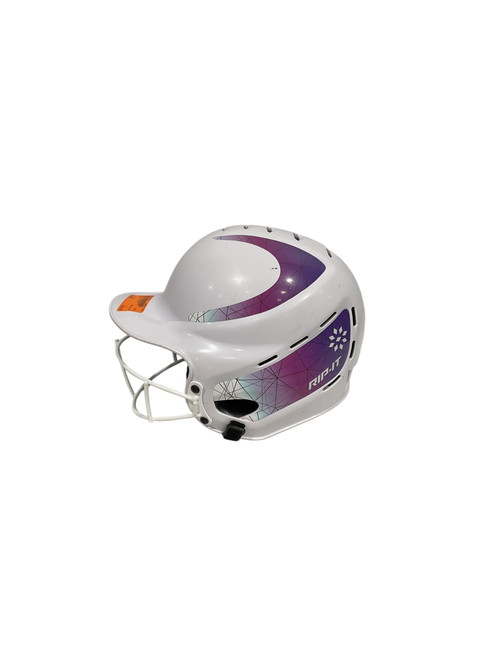 Vist Large View of Product Image Which is Used RIP-IT HELMET Batting Helmet w/Mask White SM