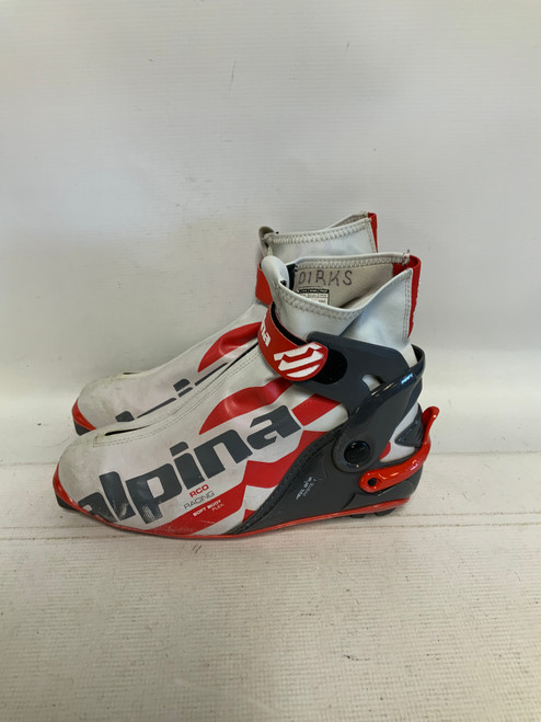 Vist Large View of Product Image Which is Used Alpina RCO RACING Mens NNN XC Ski Boots White M 10 / W 10.5-11