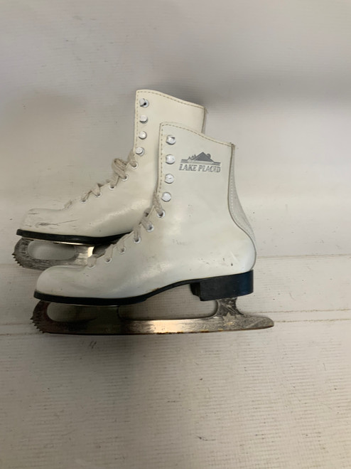 Vist Large View of Product Image Which is Used Lake Placid WHITE Girls Figure Skate White Junior 03