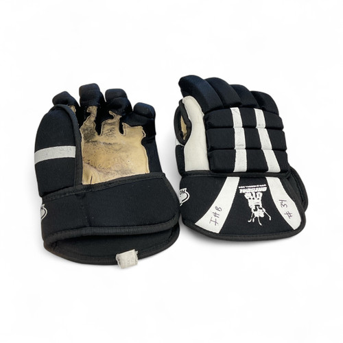 Vist Large View of Product Image Which is Used USA Hockey GLOVE Youth Gloves Black 10"