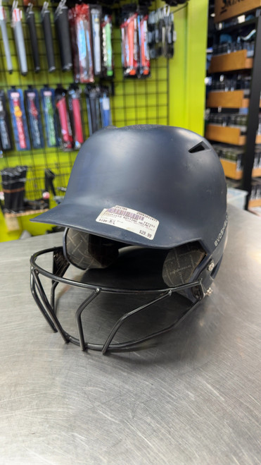 Vist Large View of Product Image Which is Used Evoshield BATTING HELMET Batting Helmet w/Mask Navy Blue INT
