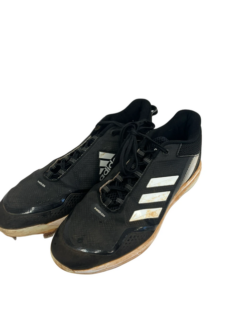 Vist Large View of Product Image Which is Used Adidas Icon Mens 11 Black Metal Baseball Cleats