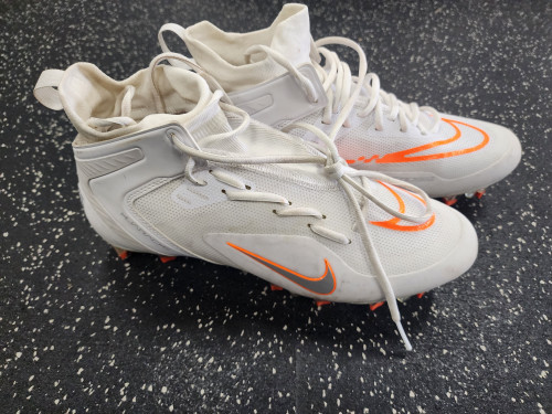 Vist Large View of Product Image Which is Used Nike LAX Cleats Mens White Senior 11.5