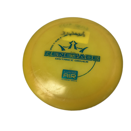 Vist Large View of Product Image Which is Used Dynamic Discs RENEGADE LUCID AIR DRIVER Disc Golf Driver Yellow