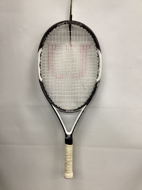 Vist Large View of Product Image Which is Used Wilson NCODE SIX-TWO Adult Tennis Racquet Black 4 1/2"