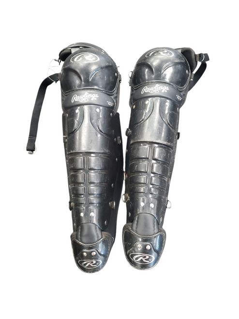 Vist Large View of Product Image Which is Used Rawlings 5DCW Catchers Leg Guards Black Adult