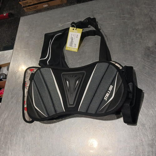 Vist Large View of Product Image Which is Used STX STALLION Lacrosse Rib Pads Black MD