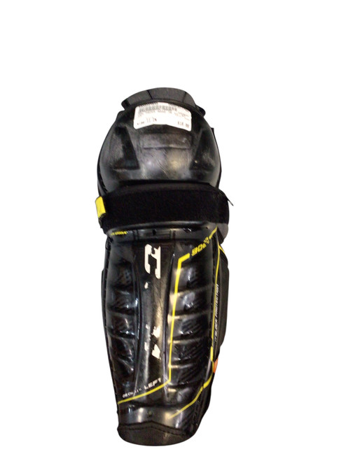 Vist Large View of Product Image Which is Used CCM 9080 Junior Shin Guards Black 11"
