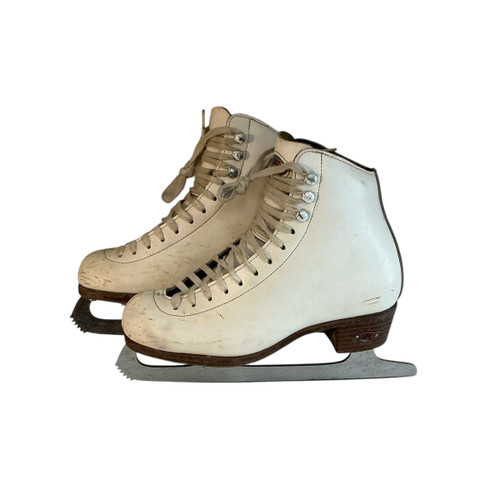 Vist Large View of Product Image Which is Used Riedell FIGURE SKATES Girls Figure Skate White Junior 03
