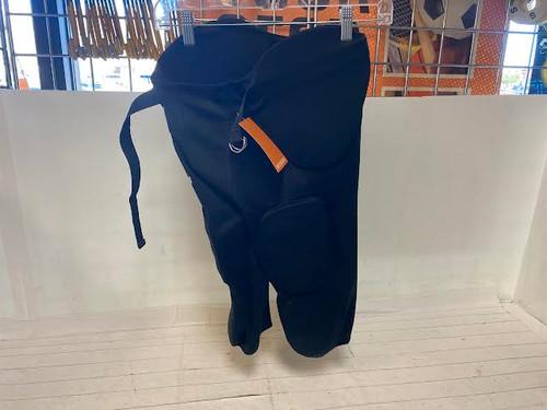Vist Large View of Product Image Which is Schutt football pants, used integrated football pants, youth large padded pants, Schutt LG game pants, football gear with pads, used Schutt equipment, youth football uniform pants, integrated football pads.