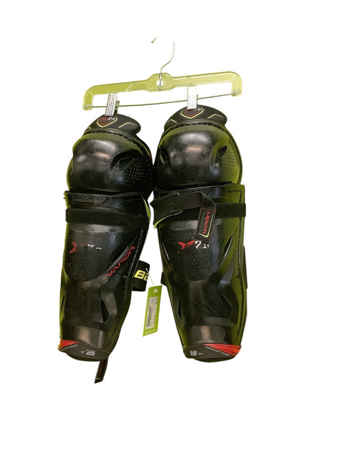Vist Large View of Product Image Which is Used Bauer VAPOR X2.9 Senior Shin Guards Black 13"