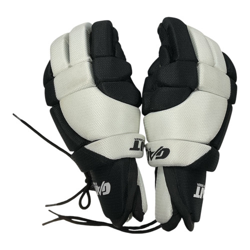 Vist Large View of Product Image Which is Used Gait WHITE AND BLACK Lacrosse Gloves Junior Black MD