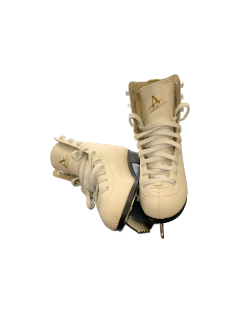 Vist Large View of Product Image Which is Used American Athletic FIGURE SKATES Girls Figure Skate White Junior 02