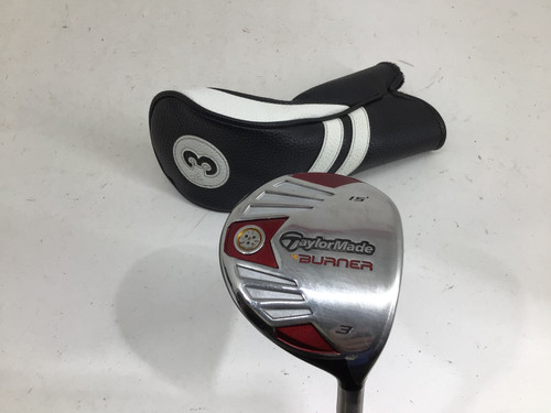 Used Taylormade BURNER 3 WOOD 15 DEG RH S FLEX Mens Fairway Wood RH 3 Wood 11752-S000069828 Vist Large View of Product Image Which is Used Taylormade BURNER 3 WOOD 15 DEG RH S FLEX Mens Fairway Wood RH 3 Wood