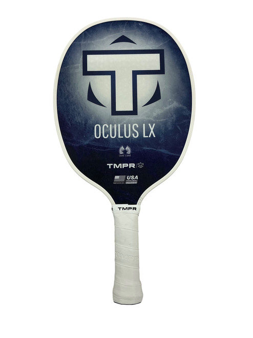 Vist Large View of Product Image Which is Used Tmpr OCULUS LX Pickleball Racquet Navy Blue