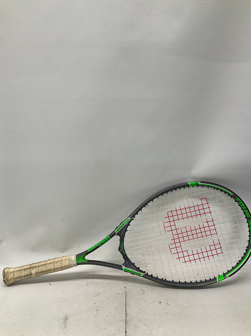Vist Large View of Product Image Which is Used Wilson STOPSHOCK Adult Tennis Racquet Grey 4 3/8"