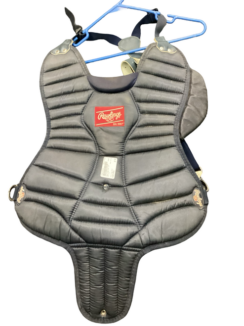 Vist Large View of Product Image Which is Used Rawlings NVY CP Catchers Chest Protector Navy Blue Adult