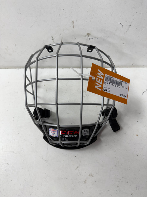 Vist Large View of Product Image Which is Used CCM Hockey Wire Mask Grey LG