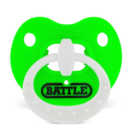 Vist Large View of Product Image Which is New Binky Oxygen Mouthguard- Neon Green/White
