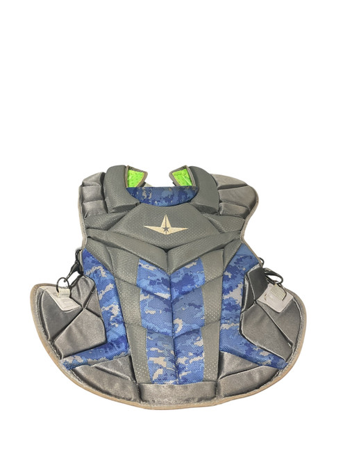 Vist Large View of Product Image Which is Used All-Star BLU ALLSTAR CHEST PROTECTOR Catchers Chest Protector Royal Blue Intermed