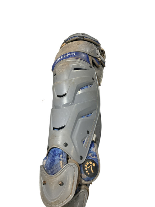 Vist Large View of Product Image Which is Used All Star ALLSTAR SHINGUARDS Catchers Leg Guards Royal Blue Adult