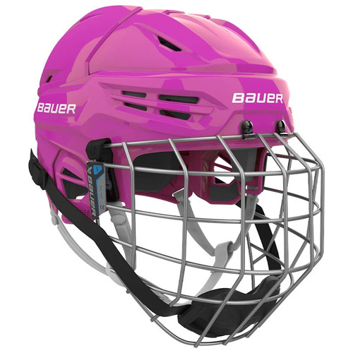 Vist Large View of Product Image Which is New Bauer BAUER RE-AKT 55 Helmet Cage Combo Pink SM