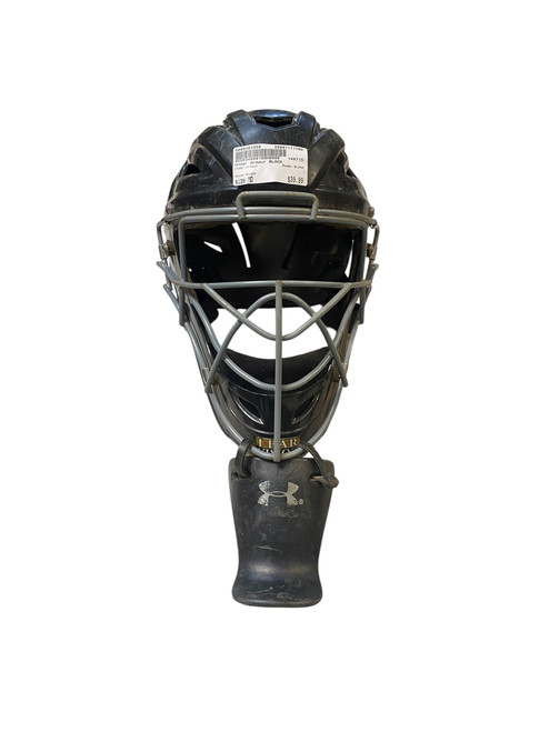 Used Under Armour BLACK Catchers Helmet w/Mask Black MD 11706-S000363050 Vist Large View of Product Image Which is Used Under Armour BLACK Catchers Helmet w/Mask Black MD