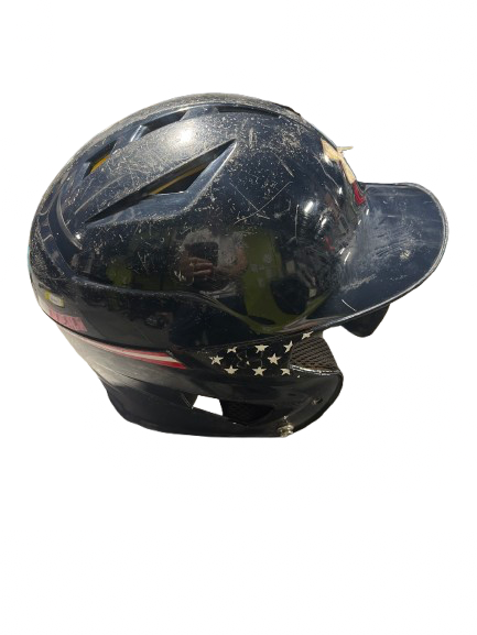 Vist Large View of Product Image Which is Used Under Armour UA BATTING HELMET W/JAW GUARD Batting Helmet No Mask Navy Blue S/M