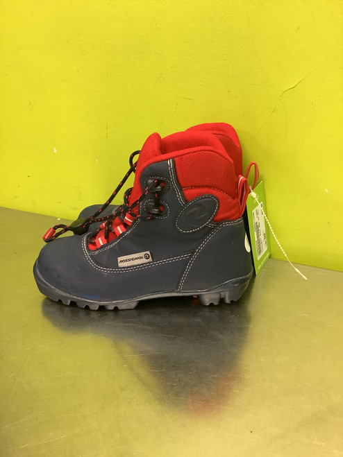 Vist Large View of Product Image Which is Used Rossignol Boys NNN XC Ski Boots Navy Blue JR-01