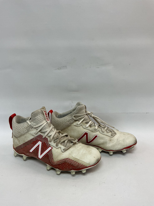 Vist Large View of Product Image Which is Used New Balance LAX Cleats Mens White Senior 8