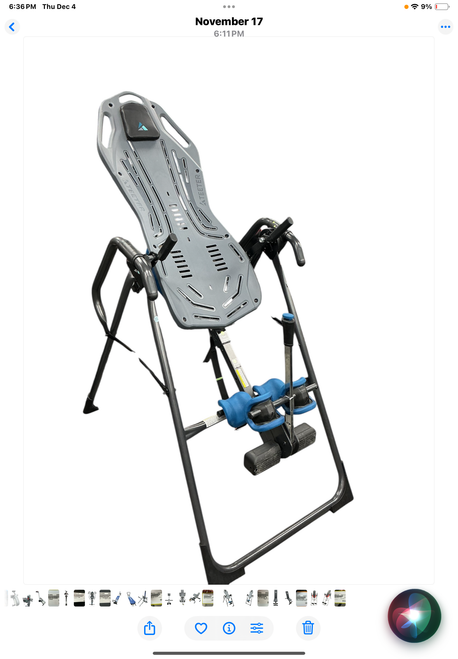 Vist Large View of Product Image Which is Used Teeter FITSPINE X3 Inversion Table Grey