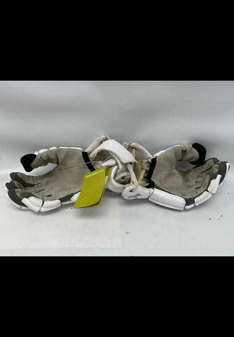 Vist Large View of Product Image Which is Used Under Armour COMMAND PRO 3 Lacrosse Gloves Mens White 13"