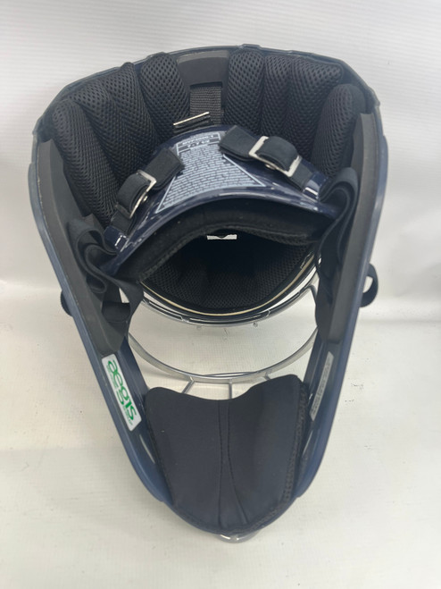 Vist Large View of Product Image Which is Used All-Star MVP4000 Catchers Helmet w/Mask Navy Blue LG
