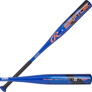 Vist Large View of Product Image Which is New Rawlings RAPTOR BB/SB USA 2 5/8 Bat 27"