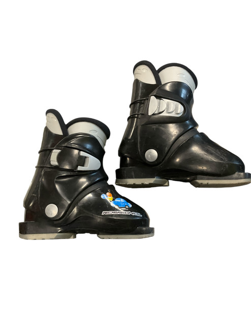 Vist Large View of Product Image Which is Used Rossignol R18 Boys DH Ski Boot Black 175 MP - Y11