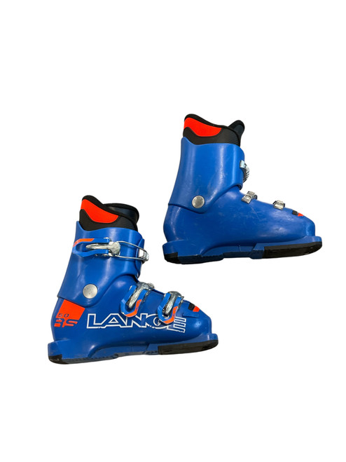 Vist Large View of Product Image Which is Used Lange RS50 Boys DH Ski Boot Royal Blue 195 MP - Y13