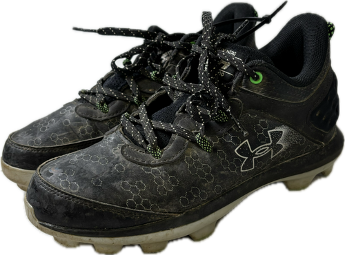 Vist Large View of Product Image Which is Used Under Armour BRYCE HARPER 3026595-001 BB/SB Cleats Black Junior 03.5