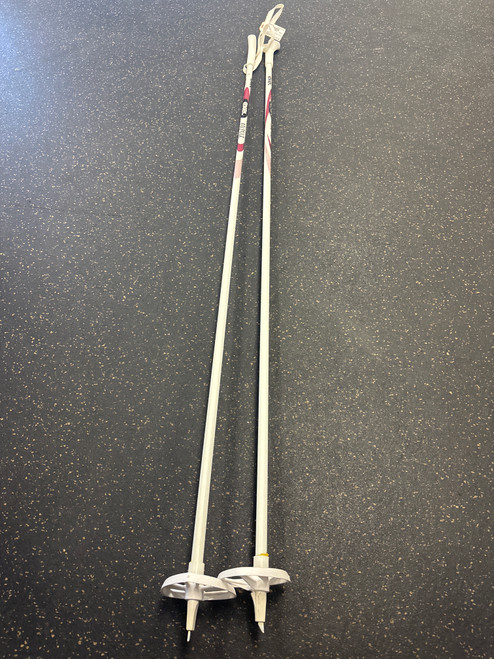 Vist Large View of Product Image Which is Used EXEL NOVA POLES Mens DH Ski Pole White 145 cm / 57 in